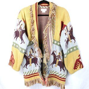 Clair Designs Lew Magram Women's Western Native Art Tapestry Cardigan Vintage OS